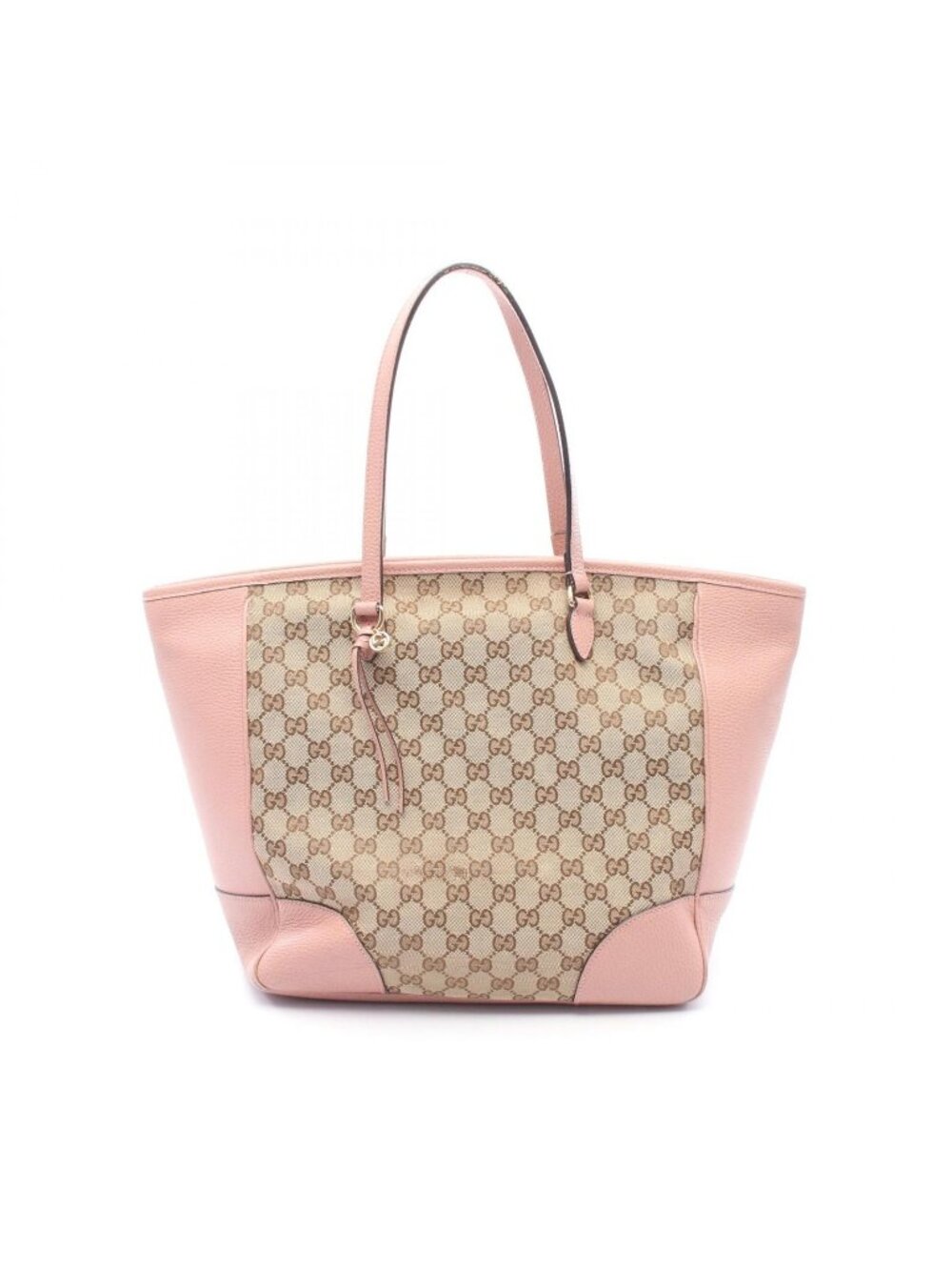 Gucci Tote Bree Beige Pink Canvas Leather
